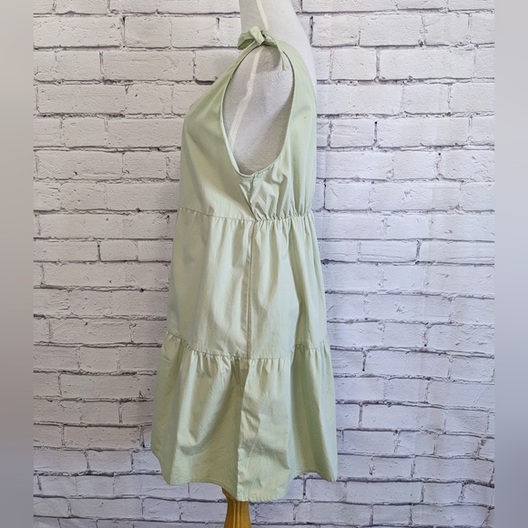 RETROD Sleeveless 100% Cotton Baby doll Mini Poplin Bow Dress - Picture 2 of 12